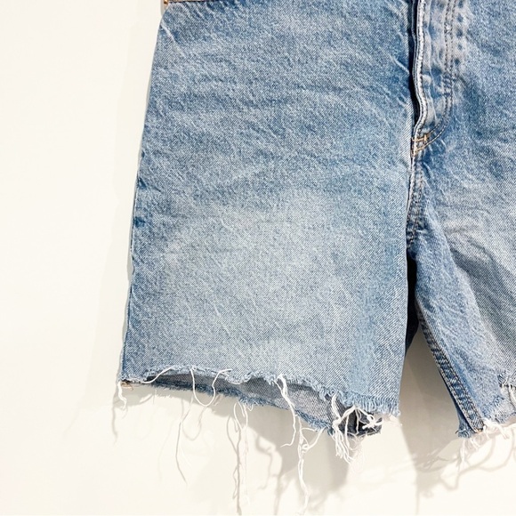 Zara High Rise Bermuda Denim Shorts - Picture 5 of 13